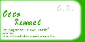 otto kimmel business card